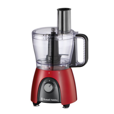 Russell Hobbs Кухонная машина Desire Red, 600Вт, чаша-пластик, корпус-пластик, насадок-4, червоний