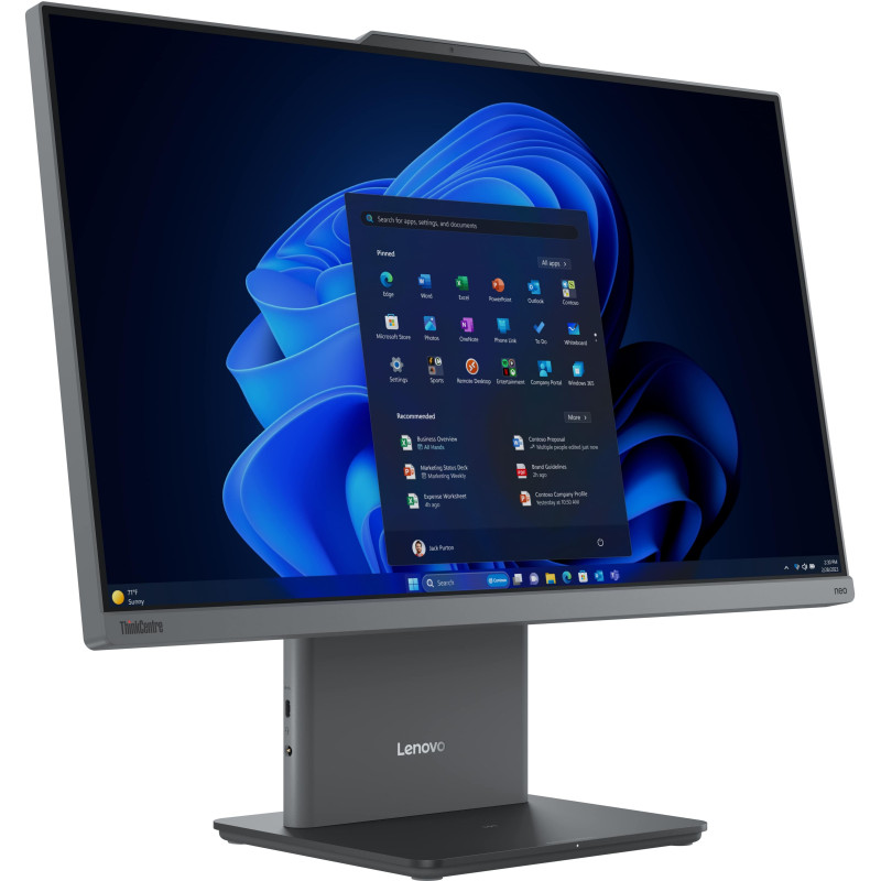 Lenovo Комп'ютер персональний моноблок Lenovo ThinkCentre neo 50a 24-G5 23.8" FHD IPS AG, Intel i5-13420H, 16GB, F512GB, UMA, WiFi, кл+м, без ОС, сірий