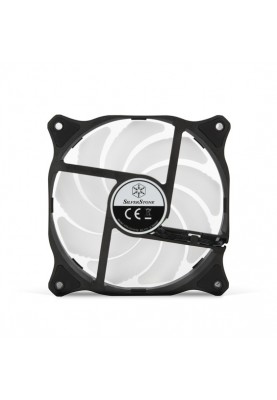 SilverStone Корпусний вентилятор Air Blazer AB120R-ARGB 120мм 600-2200 rpm 4pinPWM, 3pin +5VARGB 7.4-35.6 dBa, чорний