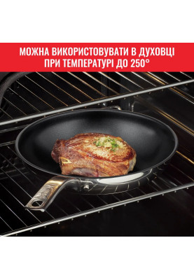 Tefal Сковорода Tefal Intuition ВОК B8171944, 28см, покриття Titanium, індукція, Thermo-Spot, нерж.сталь