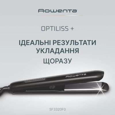 Rowenta Випрямляч Optiliss +, >240Вт, темп.режимів-10, 140-230С, кераміка, турмалін, чорний