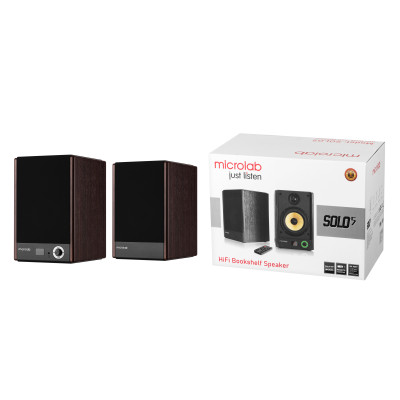 Microlab Акустична система SOLO 5 2.0, 90w, mini-jack/bluetooth, коричневий Microlab Акустична система SOLO 5 2.0, 90w, mini-jack/bluetooth, коричневий