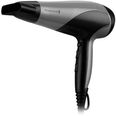 Remington Фен Ionic Dry, 2200Вт, 3 режими, дифузор, турмалінова іоніз-я, хол. обдув, сіро-чорний