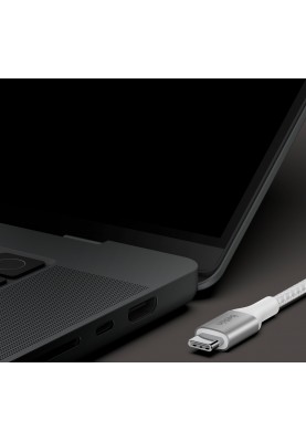 Belkin Кабель USB-C > USB-C заряджання/синхронізації 1м, 240Вт, Type-C, плетений, білий