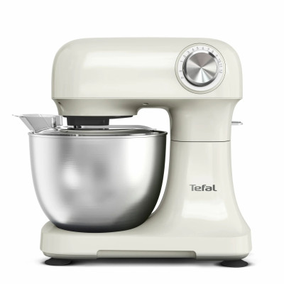 Tefal Міксер Tefal планетарний Bake Easy 500Вт, насадки-3, чаша-нерж., метал, 3.5л, бежевий Tefal Міксер Tefal планетарний Bake Easy 500Вт, насадки-3, чаша-нерж., метал, 3.5л, бежевий