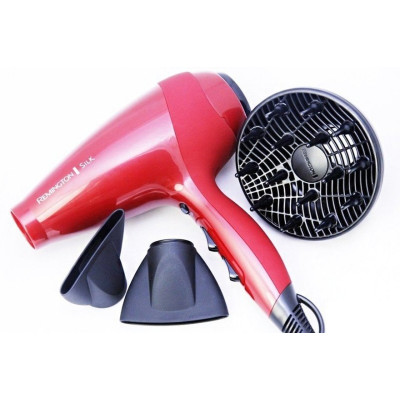 Remington Фен Silk, 2400Вт, 3 режими, дифузор, іоніз-я, хол. обдув, червоний