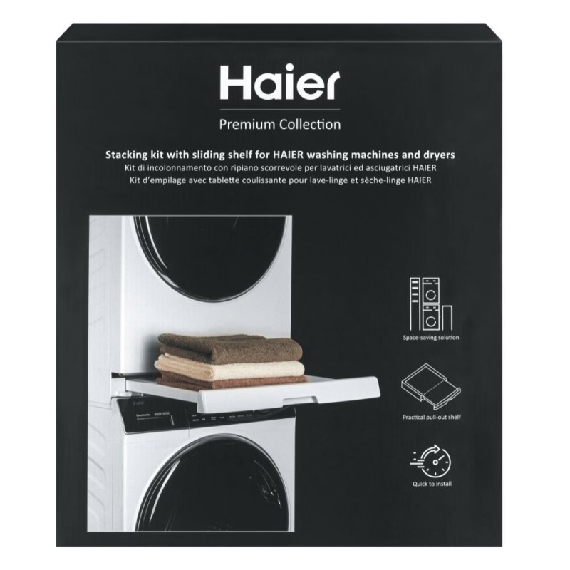 Haier Комплект монтажний для з'єднання пральної машини з сушильною машиною, 47-60см, білий