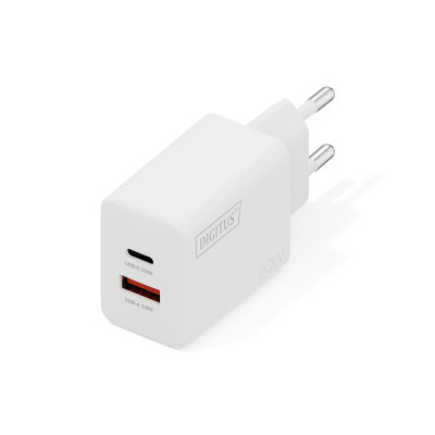 Digitus Зарядний пристрій 1хUSB-C, 1хUSB-A, 20W
