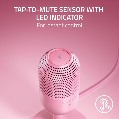Razer Мікрофон геймінговий Seiren V3 Mini, Omni, USB-A, 1.2м, quartz