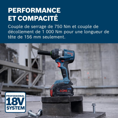 Bosch Гайковерт ударний Bosch GDS 18V-750C 18В до 3000об.хв 270/380/750Нм квадрат 1/2" 1.7кг без АКБ та ЗП Bosch Гайковерт ударний Bosch GDS 18V-750C 18В до 3000об.хв 270/380/750Нм квадрат 1/2" 1.7кг без АКБ та ЗП