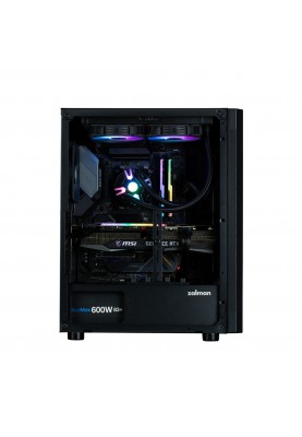 Zalman Корпус I4, без БЖ, 2xUSB3.0, 1xUSB2.0, 6x120мм, VGA 320мм, LCS ready, Mesh Side/Front Panel, ATX, чорний