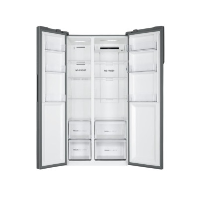 Haier Холодильник SBS, 177.5x90.8х64.7, холод.відд.-337л, мороз.відд.-177л, 2дв., А++, NF, інв., дисплей, сріблястий
