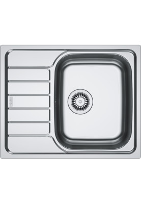 Franke Мийка кухонна Spark, нерж.сталь, прямокутник, з крилом, 620х500х160мм, чаша - 1, накладна, SKL 611-62, нерж декор