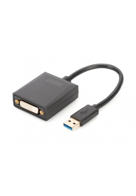 Digitus Адаптер USB 3.0 - DVI Full HD, M/F, 0.15 m