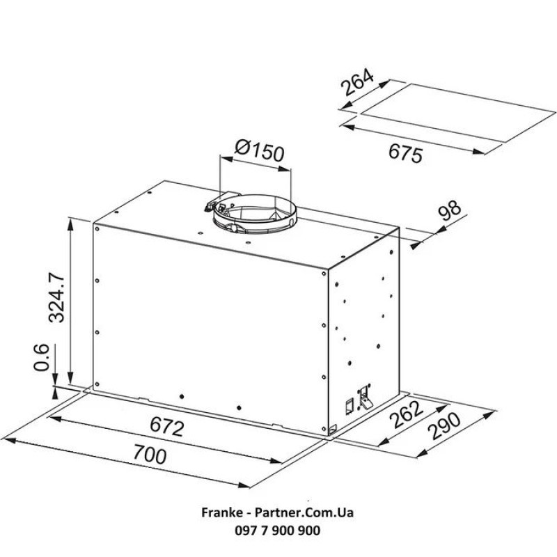 Franke Витяжка вбудовувана Box Flush EVO нерж