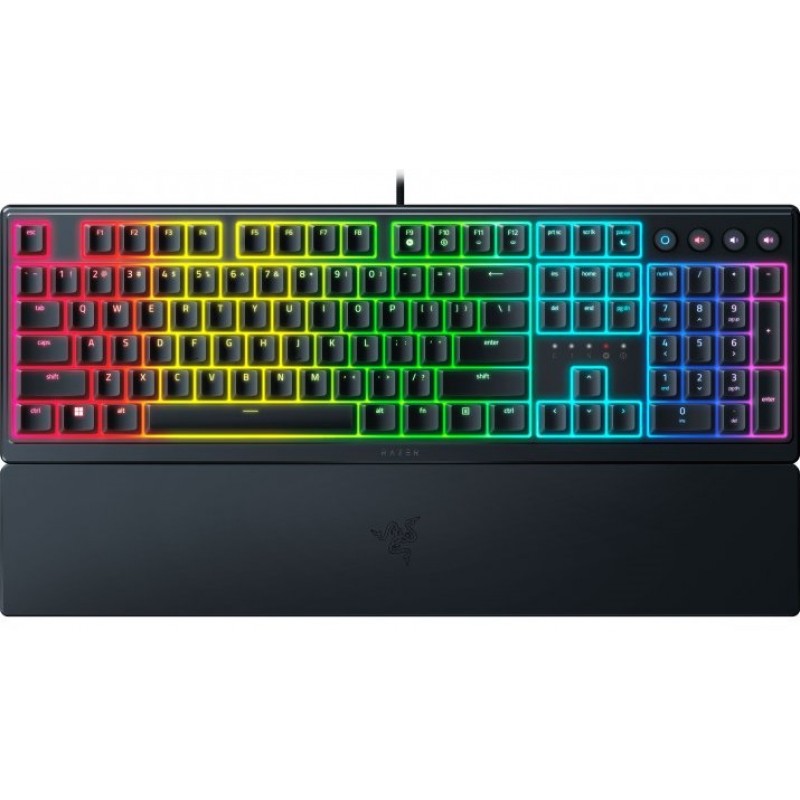 Razer Клавіатура Ornata V3 RGB 104key Mecha-Membrane Switch USB RU Black