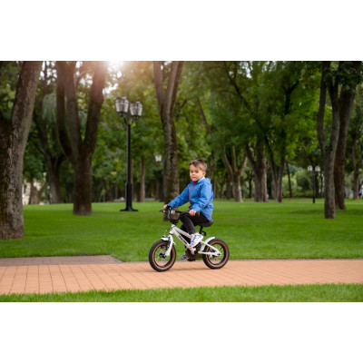 Miqilong Дитячий велосипед BS Сріблястий 12"
