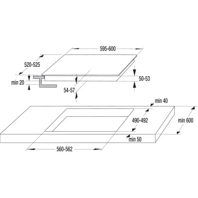 Gorenje Комплект (духовка + поверхня склокераміка BO6737E02X-нерж + ECT41SC-чорна), 738881