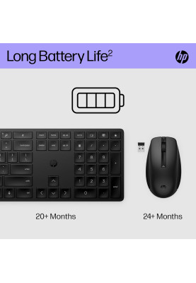 HP Комплект клавіатура та миша НР 650, WL, EN/UK, чорний