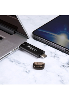 Transcend Портативний SSD Transcend 512GB USB 3.1 Gen 2 Type-A + Type-C ESD310 Чорний