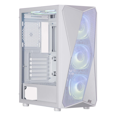 2E Gaming Корпус Aruba G3313W, без БЖ 1xUSB3.0, 2xUSB2.0, 5x120мм ARGB, VGA 300мм, LCS ready, HUB, TG Side Panel, ATX, білий