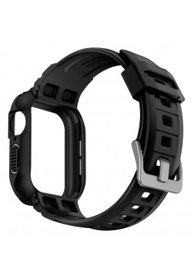 Spigen Чохол та ремінець 2в1 для Apple Watch 45mm/44mm Rugged Armor Pro, Black