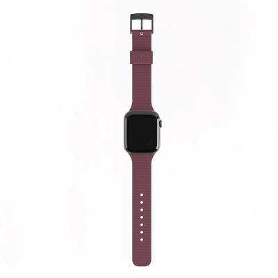 UAG Ремінець [U] для Apple Watch 44/42 [U] Dot Silicone, Aubergine