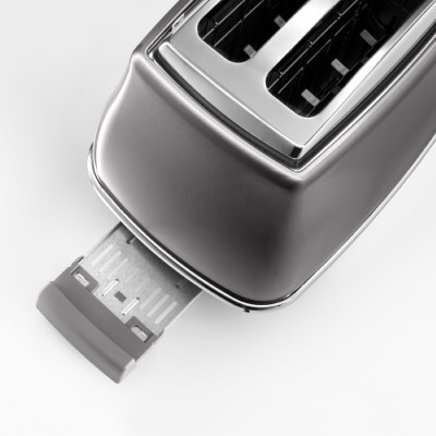 Delonghi Тостер Icona Metallics 900Вт, метал, односторонній підігрів, металік