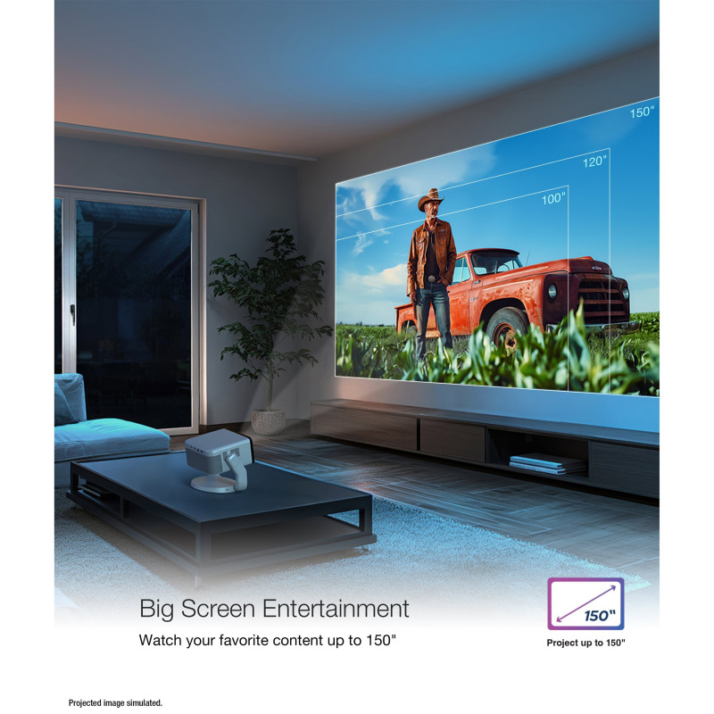 Epson Проєктор EF-22B FHD, 1000 lm, LASER, 1, Google TV, black