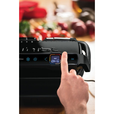Tefal Гриль прижимний OptiGrill Elite 2000Вт, темп. режимів-15, з`ємні пластини, метал, чорний
