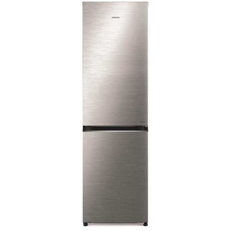 Hitachi Холодильник з нижн. мороз., 190x60х65, холод.відд.-215л, мороз.відд.-115л, 2дв., А+, NF, інв., нерж