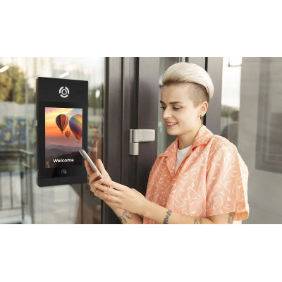 BAS-IP Панель виклику AA-14FB, багатоабонентська, 2MP, 90 градусів, переадресація, безконтактна картка, чорний