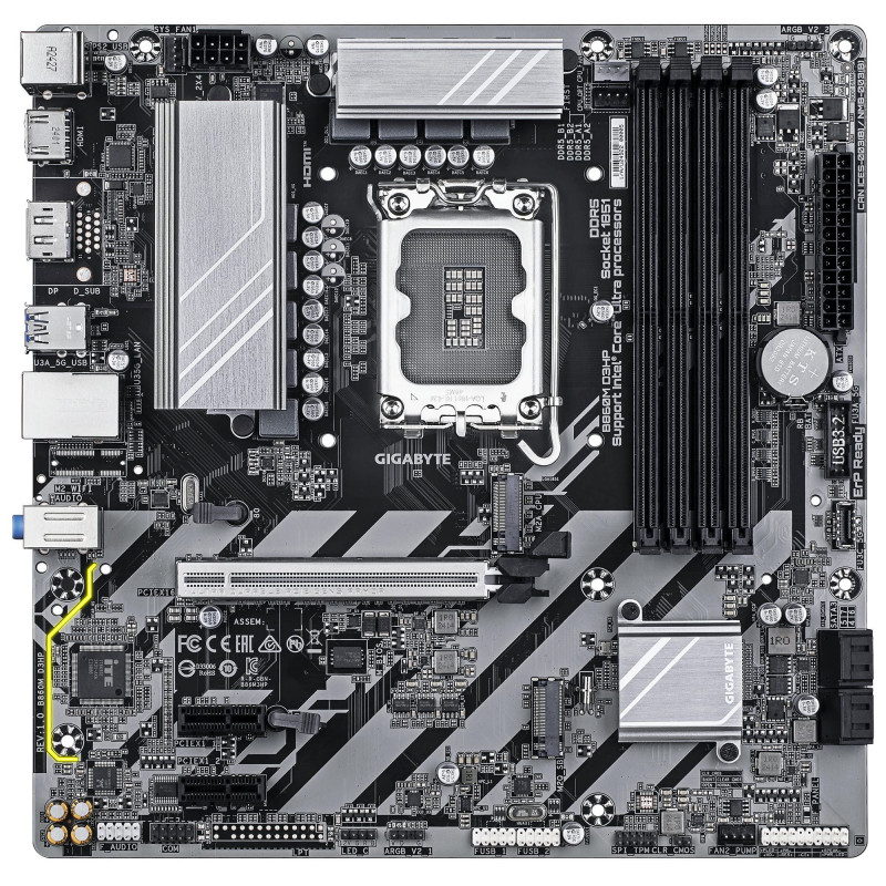 Gigabyte Материнська плата B860M D3HP sAM5 B860 4xDDR5 M.2 HDMI DP mATX