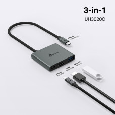 TP-Link Хаб USB UH3020C USB-C > 1xUSB3.0/1xUSBC (PD 100W)/1xHDMI