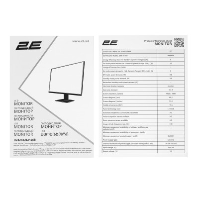 2E Монітор 2E 23.8" B2425B D-Sub, HDMI, VA, 100Hz 2E Монітор 2E 23.8" B2425B D-Sub, HDMI, VA, 100Hz