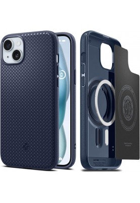 Spigen Чохол для Apple iPhone 15 Plus Mag Armor MagFit, Navy Blue