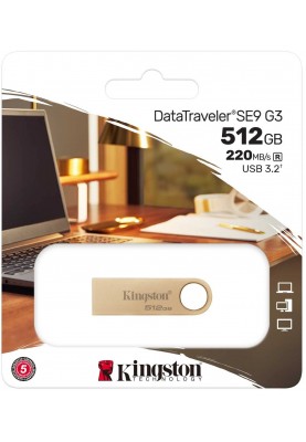 Kingston Накопичувач 512GB USB 3.2 Type-A Gen1 DT SE9 G3