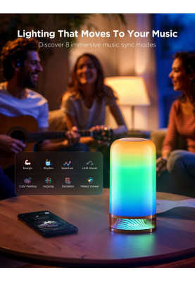 Govee Настільний світильник розумний H6022 Table Lamp 2, RGBICWW, WI-FI/Bluetooth, білий