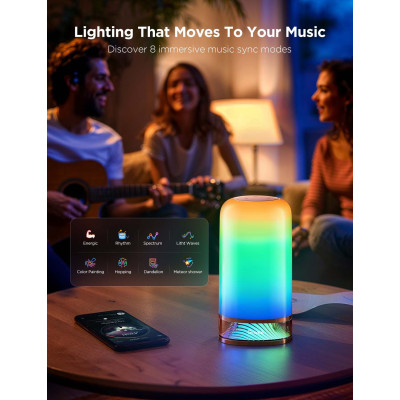 Govee Настільний світильник розумний H6022 Table Lamp 2, RGBICWW, WI-FI/Bluetooth, білий