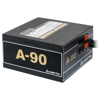 Chieftec Блок живлення RETAIL A-90 GDP-650C, 650W, 14cm fan, eff. >90%,24+8pin(4+4),3xMolex,6xSATA,2xPCIe 8pin(6+2),Modular