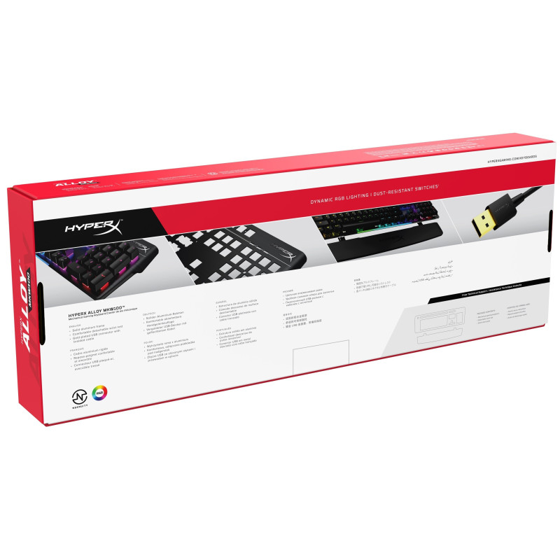 HyperX Клавіатура HyperX Alloy MKW100 TTC Red USB RGB ENG/RU, Black