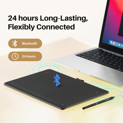 Huion Графічний планшет 10.5"x6.25" Inspiroy Frego M, BT, USB-C, чорний