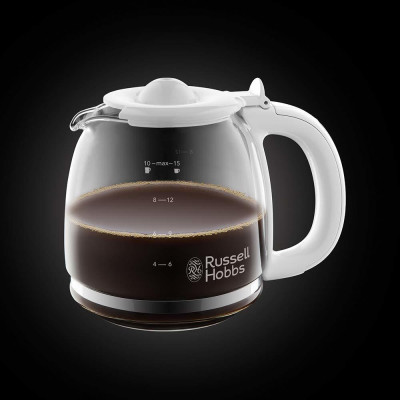 Russell Hobbs Кавоварка Russell Hobbs крапельна Inspire 1,25л, мелена, 10 чашок, таймер вимкнення, білий