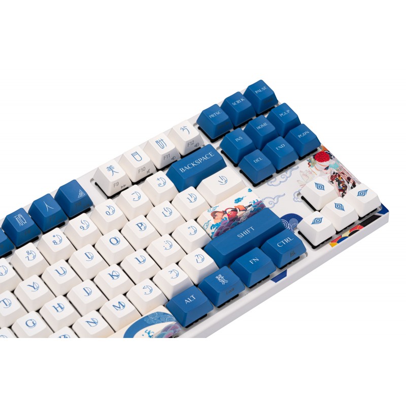 Varmilo Клавіатура механічна Varmilo VEA87 Lovebirds-I 87Key, Cherry Mx Red, USB-A, EN, White Led, синій