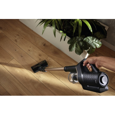 Miele Пилосос безпровідний SQLL0 36 Duoflex HX1 TotalCare, 210Вт, сухе прибирання, контроль пилок -0,3л, автон. робота до 12/55хв, Hygiene Lifetime, Vortex, щітка Multi Floor, чорно-золотий Miele Пилосос безпровідний SQLL0 36 Duoflex HX1 TotalCare, 210Вт, сухе прибирання, контроль пилок -0,3л, автон. робота до 12/55хв, Hygiene Lifetime, Vortex, щітка Multi Floor, чорно-золотий