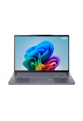 Acer Ноутбук Swift 14 AI SF14-11 14.5" WQXGA IPS, Quallcomm X1P-64-100, 16GB, F1TB, UMA, Win11, сірий