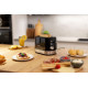 Gorenje Тостер 850Вт, підігрів, розморожування, пластик, чорний