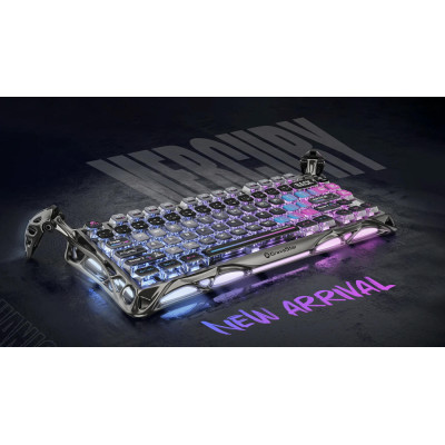 GravaStar Клавіатура механічна GravaStar K1 Pro 80keys, GravaStar x Kailh Speedy Mint, BT/WL/USB, cyberpunk