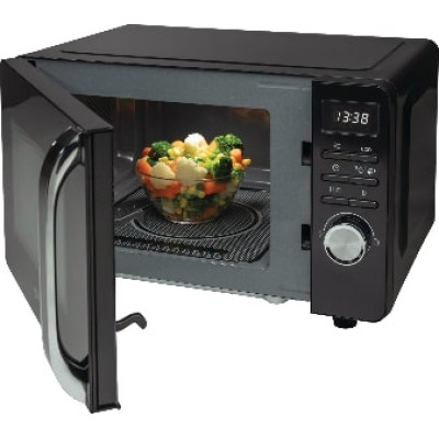 Gorenje Мікрохвільова піч, 20л, електр. кер., 700Вт, гриль, дисплей, чорний