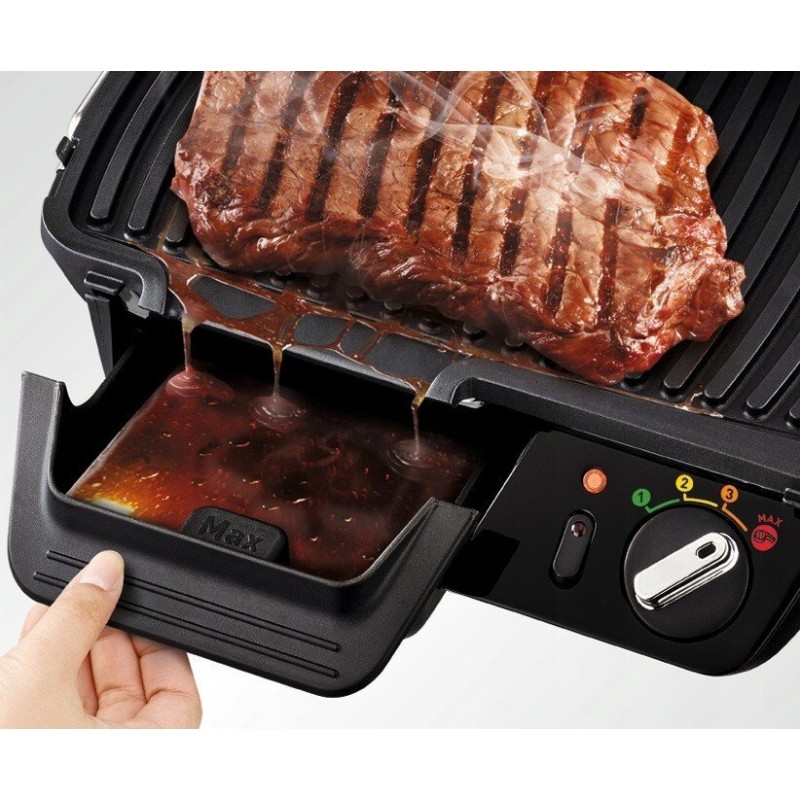 Tefal Гриль прижимний Supergrill XL Timer 2400Вт, темп. режимів-4, з`ємні пластини, метал